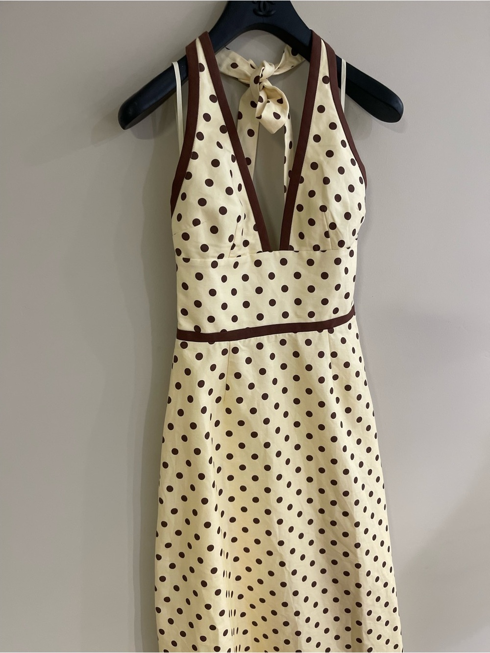 NEW Posse Bowie Plunge V Neck Polka Dot Midi Dress Size XS - Picture 15 of 16